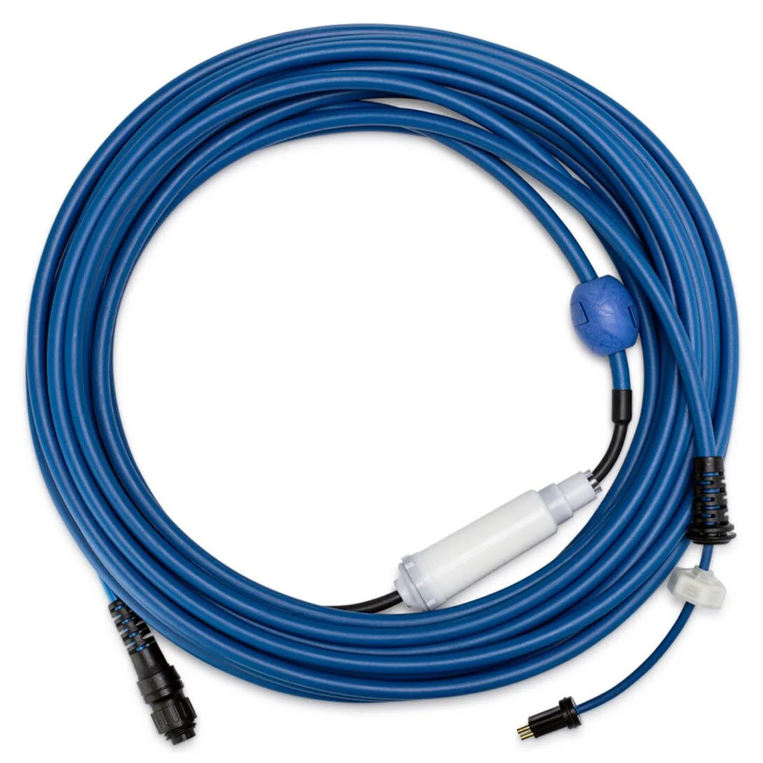 Blue 2-wire Thick Cable with Swivel, 18m/60ft