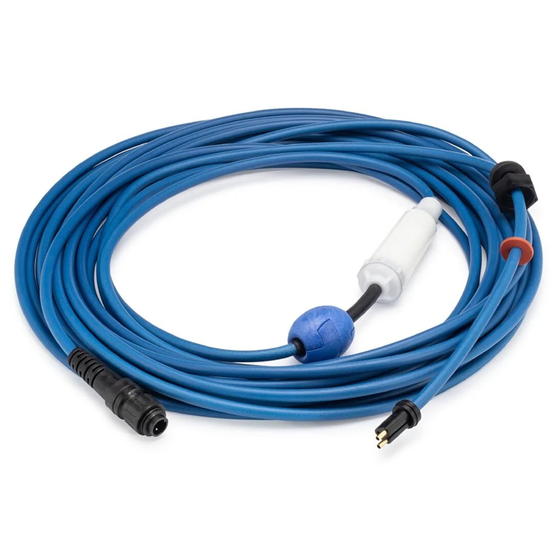 Blue 2-wire Thin Cable with Swivel, 18m/60ft