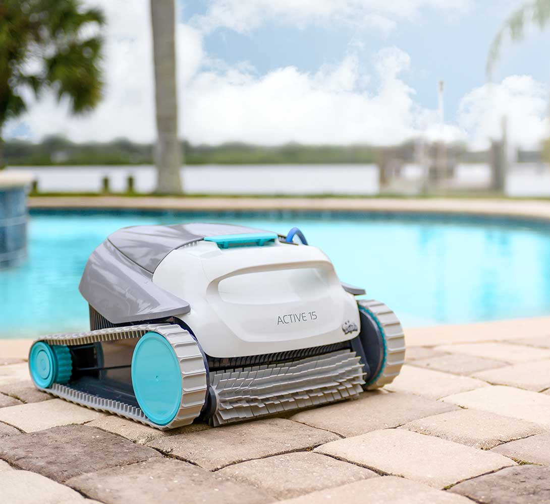 Dolphin Explorer E20 Robotic Pool Cleaner with Universal Caddy and